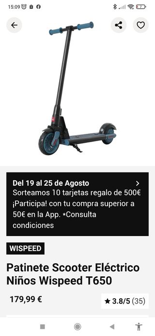 Patinete Scooter Eléctrico niños
