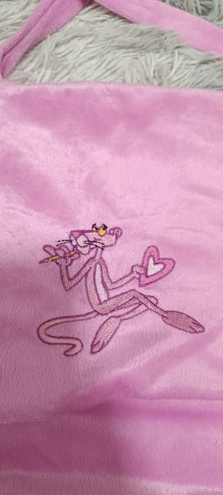 Bolso bandolera terciopelo Pantera rosa 