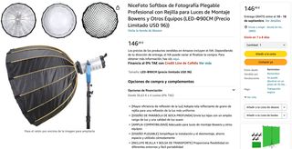 Softbox NiceFoto de 90cm con Apertura Rápida