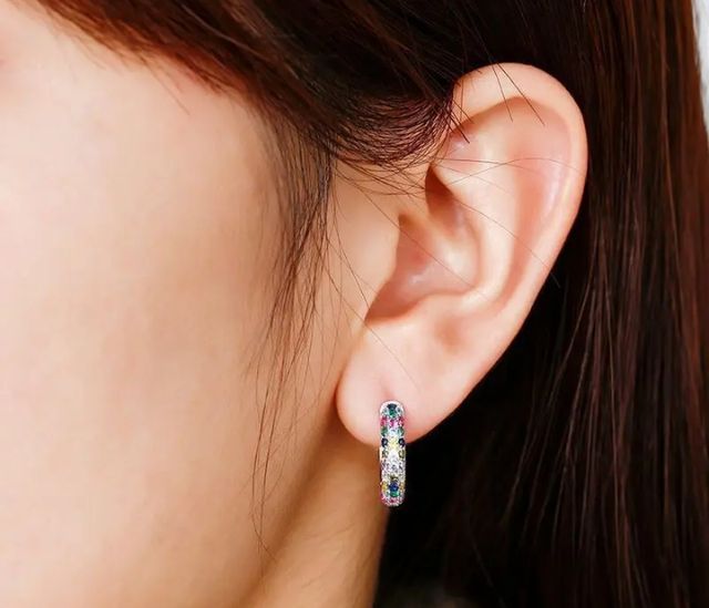NUOVI ORECCHINI in zircone Rainbow Fashion