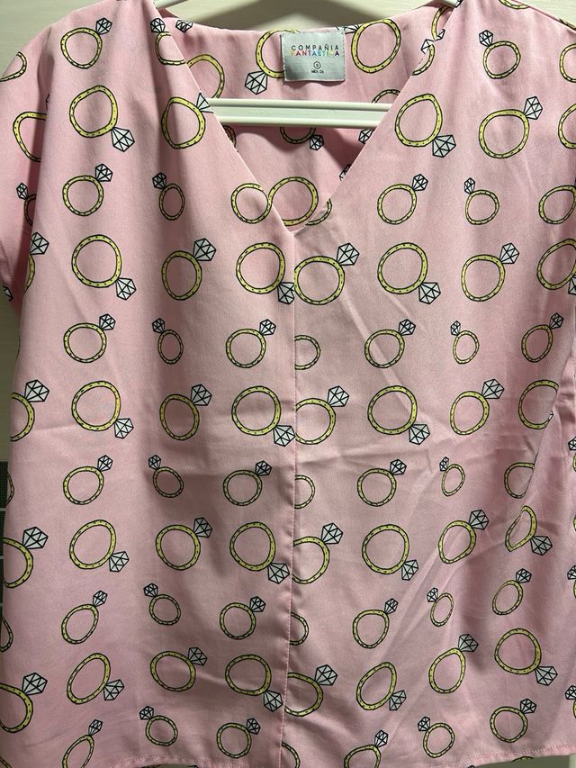 Blusa talla s estampado anillo