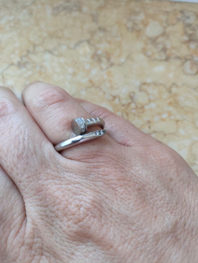 Anello acciaio donna misura 17