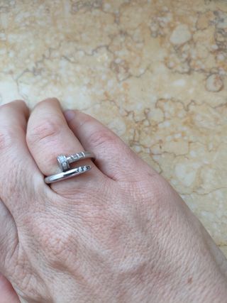 Anello acciaio donna misura 17