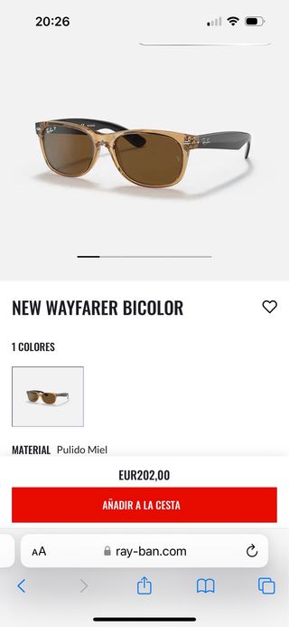 Gafas Ray Ban New Wayfarer bicolor
