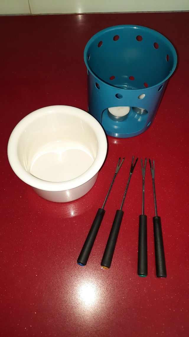 FONDUE AZUL PORCELANA