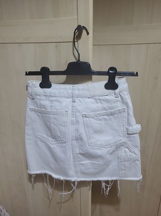 Falda vaquera blanca