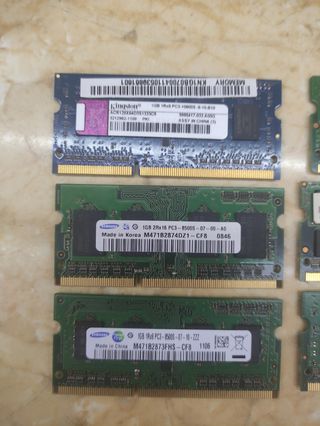 Memoria DDR3 1GB 2GB SODIMM