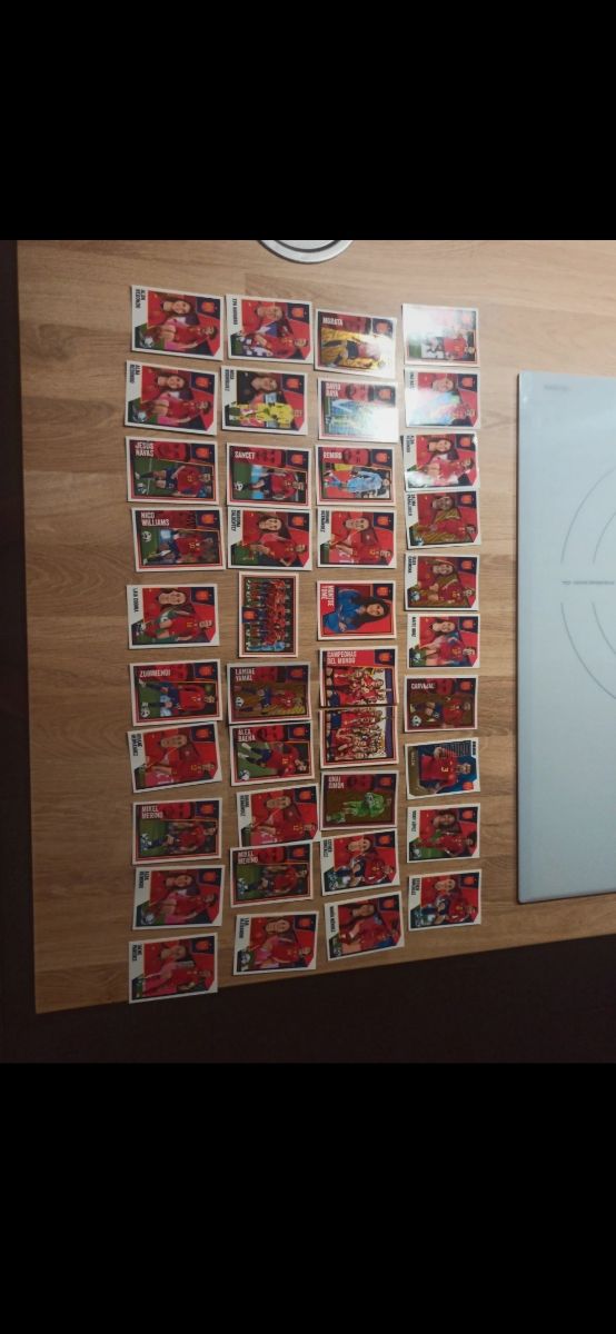 Cromos adhesivos selección española