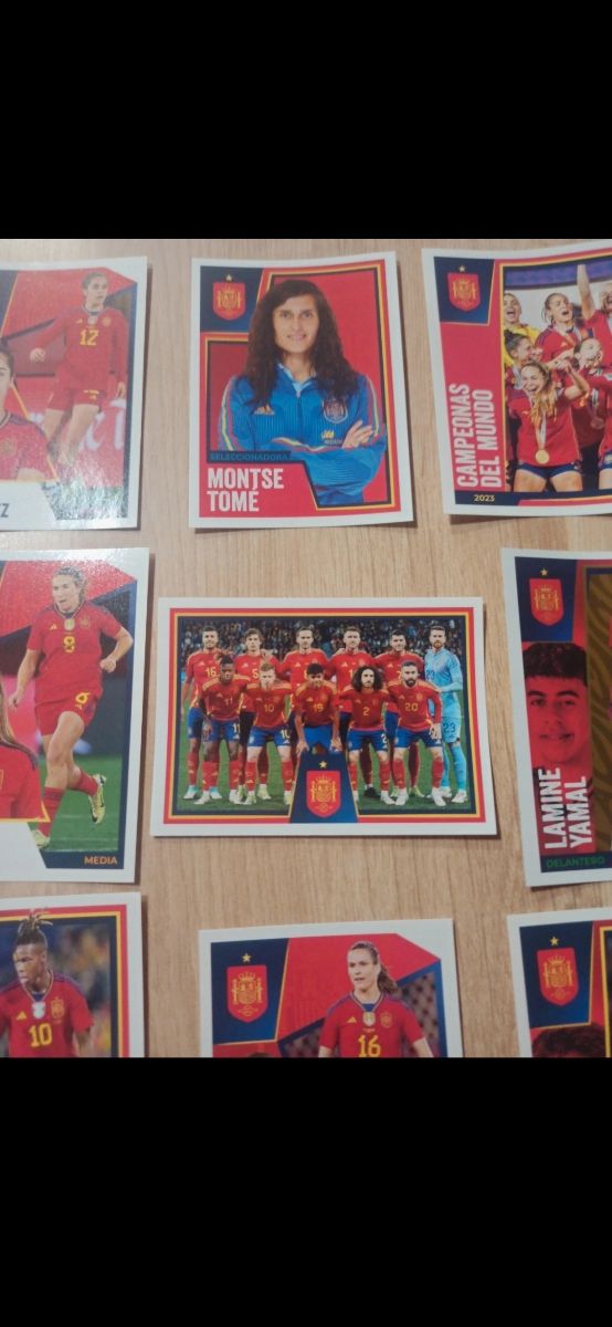 Cromos adhesivos selección española