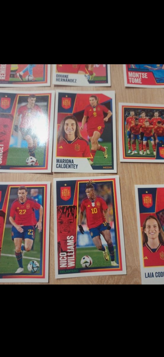 Cromos adhesivos selección española