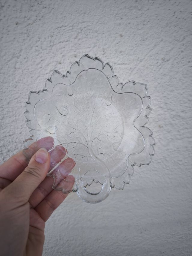 Platos antiguos vidrio