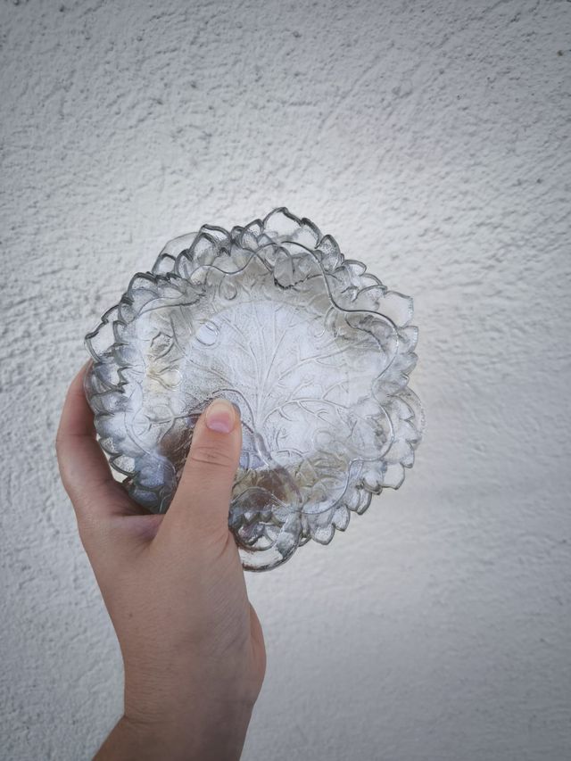 Platos antiguos vidrio