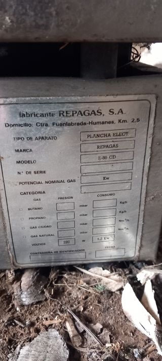 Plancha eléctrica industrial