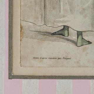 Pareja litografías del S.XIX de moda francesa.