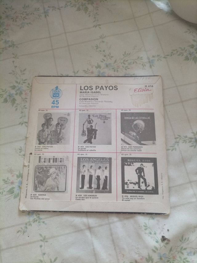 Vinilo Los payos Maria Isabel