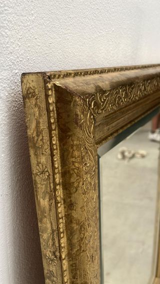 Espejo recubierto con metal en latón