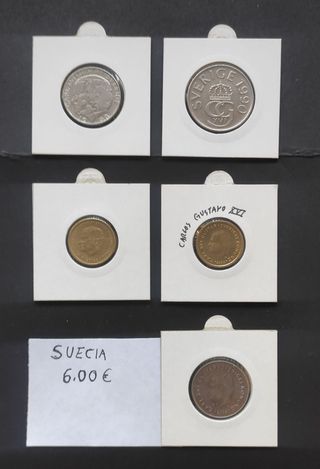 Monedas Bélgica Dinamarca Holanda Suecia Suiza 2