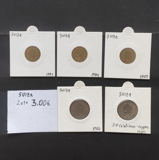 Monedas Bélgica Dinamarca Holanda Suecia Suiza 2