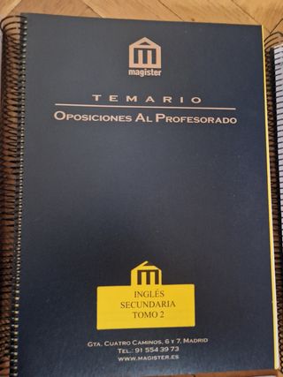 Temario oposiciones Inglés secundaria