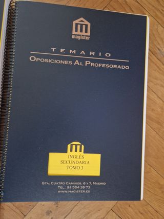Temario oposiciones Inglés secundaria
