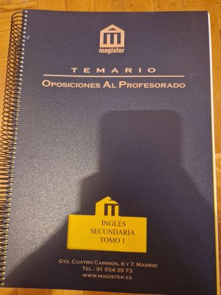 Temario oposiciones Inglés secundaria