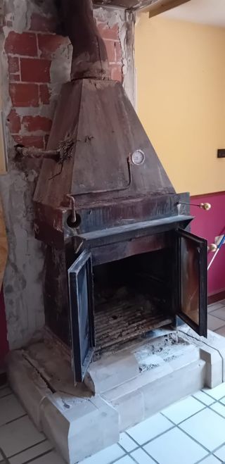 Chimenea francesa  y piedra