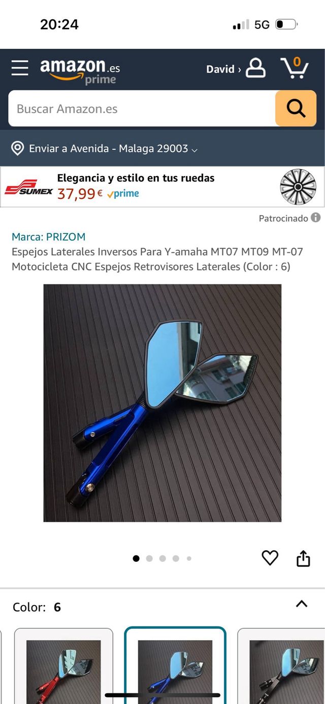 Espejo retrovisor moto
