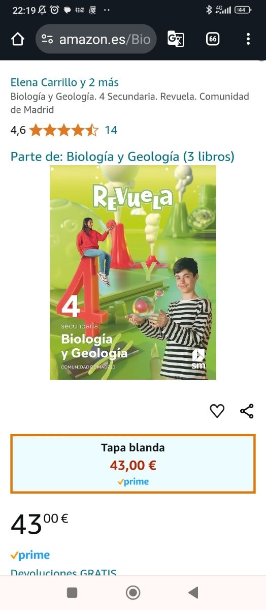 Libro di biologia e geografia. 4° ESO