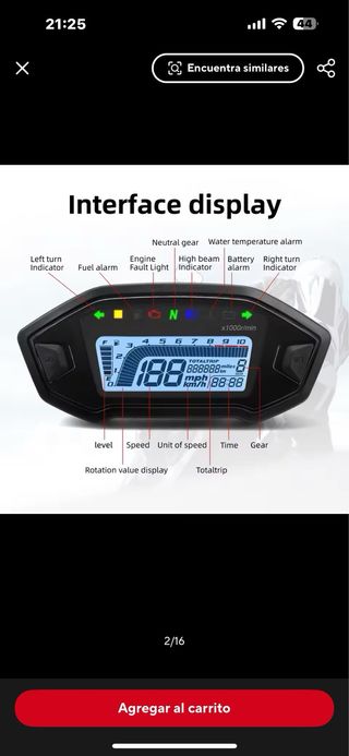 Cuadro velocimetro instrumentos universal