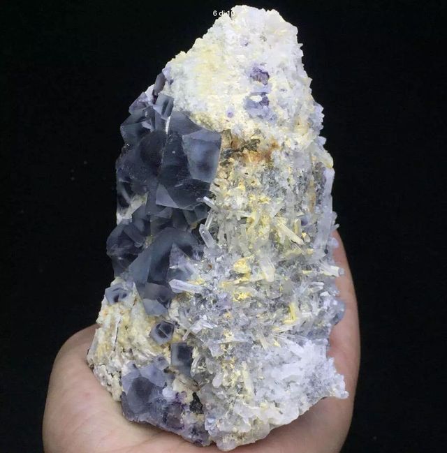 Minerali Fluorite Blue Violet New Find Rare Cube