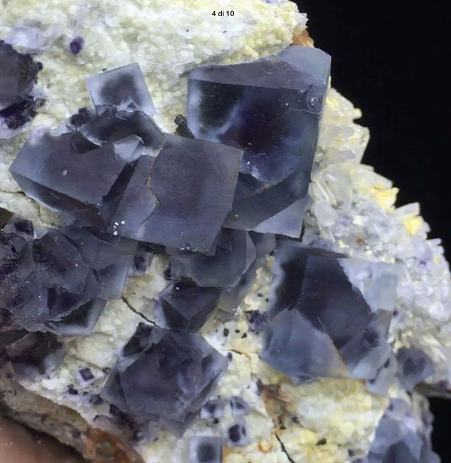 Minerali Fluorite Blue Violet New Find Rare Cube