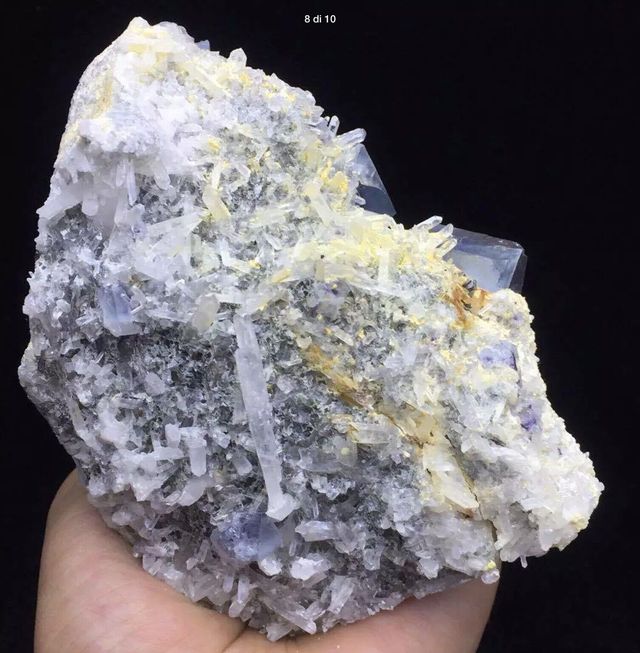 Minerali Fluorite Blue Violet New Find Rare Cube