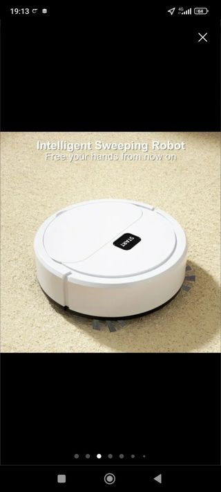 robot aspirador blanco 