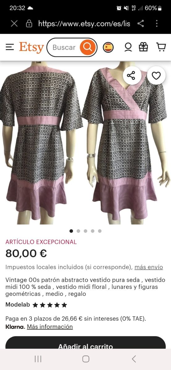 Vestido de SEDA de Tintoretto