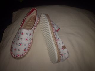Zapatillas esparto flores, 37