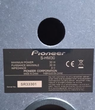 Altavoces Pioneer S-HM30 30 watios