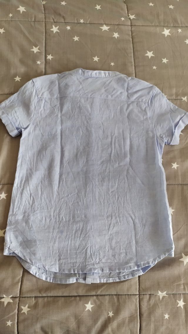 Camisa niño azul claro m/c talla 6-7