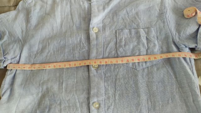 Camisa niño azul claro m/c talla 6-7