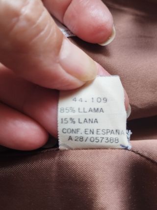 Abrigo pelo calw Llama Vintage El Corte ingles 