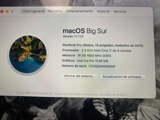 Macbook pro 2015 retina 15”