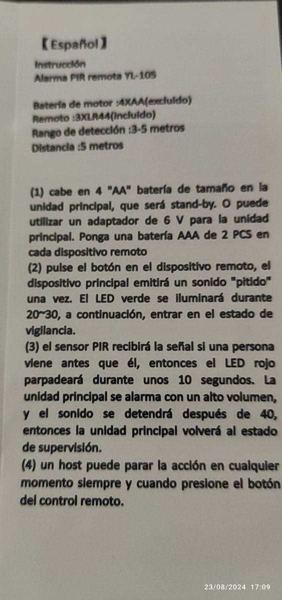 Allarme sensori a infrarossi