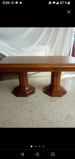 Mesa aux.rectangular de madera maciza