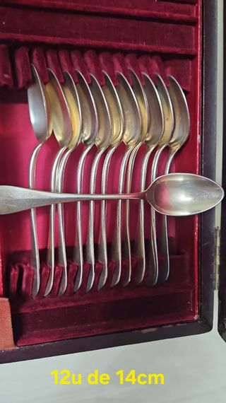 Cubertería baño plata francés Ercuis. S. XIX.