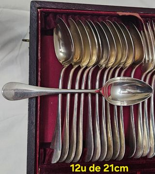Cubertería baño plata francés Ercuis. S. XIX.