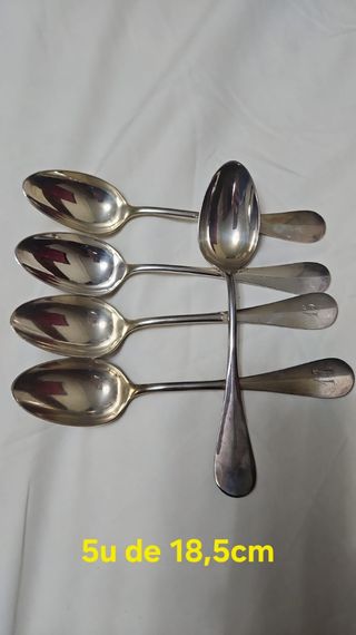 Cubertería baño plata francés Ercuis. S. XIX.