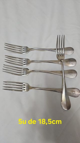 Cubertería baño plata francés Ercuis. S. XIX.