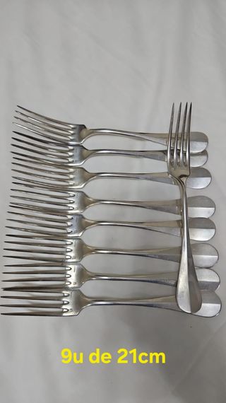 Cubertería baño plata francés Ercuis. S. XIX.