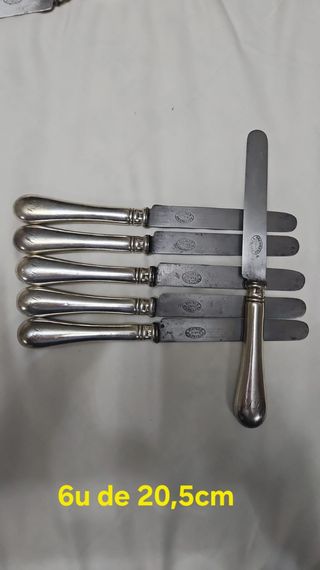 Cubertería baño plata francés Ercuis. S. XIX.