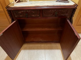 Mueble recibidor de madera maciza