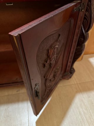 Mueble recibidor de madera maciza